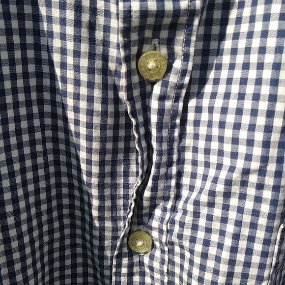 J. Crew Navy White Checked Long Sleeve Lightweight Button Down Slim Fit - L - Picture 7 of 12